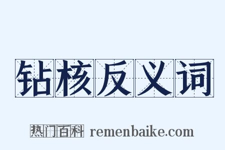 钻核反义词是什么意思的图片